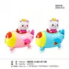 New Walking Cart Balloon with Rope Wheels Aluminum Film Self-Sealing Cartoon Animal Balloon Night Market Stall Toy