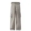 2025 Nuevos Pantalones Cargo Rectos de Bolsillos Múltiples Estilo Retro Americano Sueltos Unisex Street Vintage Casual Largos Trendy