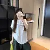 Primavera de 2026 Novo Estilo Coreano Solto e Preguiçoso Estampado Versátil Casual Manga Curta Camisetas Tops para Mulheres Estudantes Ins