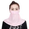 Cubrebocas plano transpirable de seda de hielo con protección para los ojos para mujer, anti-UV, lavable, para actividades al aire libre y protección solar