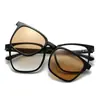 Óculos de Sol Polarizados Magnéticos com Clip-On Tr90 Modelo Novo 2025 com Cinco Lentes Intercambiáveis para Dirigir com Miopia e Visão Noturna, Unissex