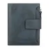 Suministro directo de fábrica billetera para hombre cuero corta cremallera marca de moda para hombre multifunción licencia de conducir tarjeta billetera de cuero suave