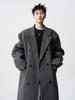Abrigo de Lana Pesada para Hombre, Primavera, Otoño e Invierno, Estilo Coreano, Longitud Media, Chaqueta con Hombros Acolchados, Estilo College, Gabardina Versátil, Moderno