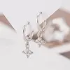 Nuevos Pendientes de Flor de Cuatro Hojas de Moda, Pendientes Dulces Florales, Diseño Sencillo de Nicho Estilo Coreano, Pendientes de Alta Gama
