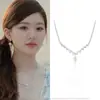 Colar com Pingente de Gota d'Água em Zircônia Moda Simples Nicho Versátil Corrente de Clavícula de Alto Padrão Joia de Luxo Leve Temperamento Personalidade