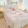 2026 Novo Modelo Classe A Saia de Cama de Seda Fria Pe Conjunto de Colcha de Verão e Tapete Refrescante Conjunto de Três Peças Conjunto de Quatro Peças