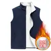 Colete colete masculino outono e inverno colete de fleece cardigã masculino sem mangas forrado de fleece jaqueta esportiva casual masculino