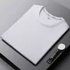 Camiseta Masculina de Seda Gelada Gordurosa Manga Curta Verão Fina Tamanho Plus Manga Meia Manga Stretch Secagem Rápida Roupas Fitness Camiseta