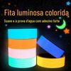 Fita luminosa colorida escada autoluminosa fita PET palco piso adesivo autoluminoso PET luz fluorescente fita de armazenamento
