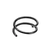 Tachuela de nariz espiral de doble capa de acero inoxidable 316, tachuela para cartílago de oreja, joyería de piercing estilo minimalista europeo y americano, venta directa del fabricante