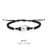 Pulseira de Prata 999 para Homens e Mulheres Melhores Amigos Casais Estilo Atrai Romance Fio Vermelho Gato Presente de Estudante Tecida à Mão