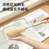Cepillo para tazas de mango largo de madera maciza, juego de cepillos para botellas en forma de L, cepillo de nailon para cocina, vasos y tazas térmicas para limpiar sin dejar manchas