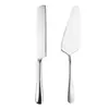Cuchillo para pizza de acero inoxidable transfronterizo, cuchillo para pastel y espátula para bodas y fiestas de cumpleaños, juego para hornear, cuchillo para pan dentado para cortar tostadas