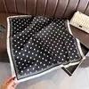 Bufanda Impresa de Seda Artificial con Lunares Simples, Chal de Alta Gama, Bufanda para el Cuello con Protección Solar, Bufanda Profesional para el Cuello, Pañuelo para la Cabeza, Bufanda
