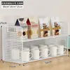 Estante de almacenamiento de escritorio, estante para bocadillos en mesa de comedor, estante para tazas en sala de estar, estante de almacenamiento de tazas multicapa para encimera de cocina para especias