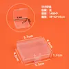 Caja rectangular de plástico transparente para joyería, pendientes, caja cuadrada pequeña para equipo de pesca, piezas de anzuelos, caja de almacenamiento con tapa