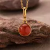Collar Colgante Minimalista de Piedras Preciosas Naturales Jade Hetiano Ojo de Tigre Lapislázuli Ágata para Mujer Plata de Ley S925 Nuevo Artículo Popular en Transmisión en Vivo