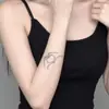 Pegatinas de Tatuaje Herbales con Gesto de Corazón para Pareja, Impermeables, de Larga Duración, Tatuaje Realista para Mujeres y Hombres, Diseño Hermoso y de Alta Gama para el Brazo y el Dorso de la Mano