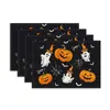 Manteles individuales de Halloween más vendidos de Amazon con estampados de fantasmas y calabazas, decoraciones para fiestas, manteles de mesa resistentes al calor y a la suciedad para restaurantes