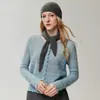 Nuevo Otoño/Invierno 2026 Bufanda 100% Cachemira Bufanda de Cachemira de Punto Liso para Mujer Longitud Media Calentador de Cuello Cálido