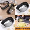 Prensa de ajos para cocina doméstica, machacador de ajos, prensa de ajos en forma de anillo, triturador de ajos manual de acero inoxidable, molinillo de ajos