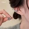Pendientes de clip con forma de mariposa de circón para mujer, estilo moderno, personalidad, ligeros, de lujo, sin orejas, con temperamento moderno y combinable.