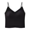 Camisola sexy de encaje francés para primavera y verano para mujer con copas incorporadas, se puede usar como prenda exterior, cómoda camisola básica con hermoso diseño en la espalda