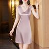 Vestido de Tirantes Exterior de Alta Gama, Traje de Mujer, Camisón de Verano, Enagua, Vestido Chaleco de Satén de Seda