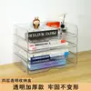 Estante para Archivos Escritorio de Oficina Caja de Almacenamiento Multicapa Transparente Estante para Archivos A4 Apilable con Organización de Información de Escritorio