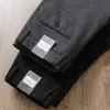 Pantalones Casuales Rectos de Lana Gris para Hombre Otoño e Invierno 2024 de Gama Alta Anti-arrugas Sueltos Elásticos Suaves Sin Planchar