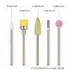 Kit de Herramientas para Pulir Uñas con Cabezal Exfoliante de Bolsillo Abierto de Silicona y Cabezal Pulidor de Cuarzo