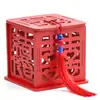 Caja de dulces creativa para bodas chinas, estilo chino, de madera hueca, para regalo de dulces de boda, caja de embalaje para dulces de boda