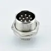 Soquete de aviação GX16 entalhe único rosca estendida 2-10 soquete de cabo de vídeo conector de plugue de segurança