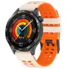 Pulseira de Relógio de Silicone Bicolor de 22mm Adequada para Relógios Huawei, Xiaomi, Honor, Samsung, Garmin e Suunto com Design de Fivela Dupla