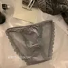 Novo Estilo Renda de Seda Pura Malha Roupa Íntima Feminina Cetim Renda Sexy Cintura Baixa Fenda Alta Roupa Íntima Feminina para Meninas