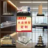 Adornos de Cristal Personalizados Modelo 3D Artesanía Incrustada de Cristal Blanco Adornos de Maquetas Arquitectónicas Artículos Conmemorativos Personalización