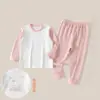 Conjunto de dos piezas de otoño para niños, de manga larga y pierna larga, transpirable y cómodo, disponible en tallas grandes, un atuendo de dos piezas para bebés