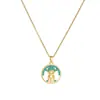 INS Colgante de Collar de Cola de Pez Medusa Sirena Fresca Japonés y Coreano para Mujer Cadena de Acero Inoxidable Color Duradero Impermeable Moda PVD