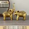 Enfeites de elefante em latão, par auspicioso e auspicioso de elefantes, elefante de tromba reta e elefante de tromba curva, enfeites de elefante de cobre para casa e loja, fabricante