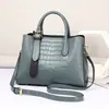 Bolsa Feminina da Moda Couro Genuíno Padrão Crocodilo Bolsa Lady Di 2026 Novo Estilo Bolsa Transversal de Mão Bolsa de Ombro Simples Versátil 6058