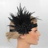 [Clásico] Diadema de Plumas Negras Años 20 Gatsby Prom Banquete Tocado de Plumas