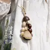 Colgante de Bolso con Cáscara de Fruta de Planta Natural Sonajero Hecho a Mano Terapia de Sonido Campana Colgante Adorno para Mochila Estilo Mori Campana de Viento Curativa Colgante para Coche