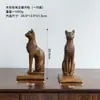 Estatueta Criativa de Gato Egípcio Exótico Artesanato de Resina, Suportes de Livro Decorativos Práticos, Castiçais, Presentes Decorativos Suaves