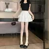 Comércio Exterior Roupas Femininas Foto Real: Saia Bolo, Saia Bufante, Saia de Cintura Alta Primavera/Verão 2026, Saia Curta Estilo Menina, Meia Saia