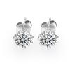 Aretes de moissanita copo de nieve clásicos seis garras plata S925 aretes Joyería de plata aretes 50 puntos 1 quilate aretes al por mayor