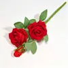 Flores artificiales rosa perla para ambiente del Día de San Valentín, decoración de boda, pared de rosas, decoración de rosa artificial de terciopelo