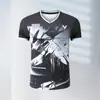 26 Victory Ropa Deportiva de Bádminton Manga Corta Secado Rápido Transpirable Camisa de Competición Camisa de Entrenamiento Unisex Camisa de Competición Absorbente de Sudor