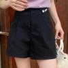 145 Pantalones Cortos Casuales de Traje para Mujer Petite Cintura Alta Corte A Pierna Recta XS Cintura Pequeña Te Hacen Ver Más Alta y Delgada