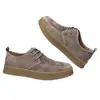Sapatos Masculinos de Tamanho Grande 2026 Primavera Novos Sapatos Casuais Masculinos de Camurça com Cadarço Baixos Sapatos de Trabalho Sapatos de Couro com Solado Macio Tênis