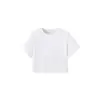 Sumeihui 2026 Primavera y Verano Nuevo Diseño de Nicho Crop Top Vkc Camiseta de Manga Corta con Cuello Redondo para Mujer